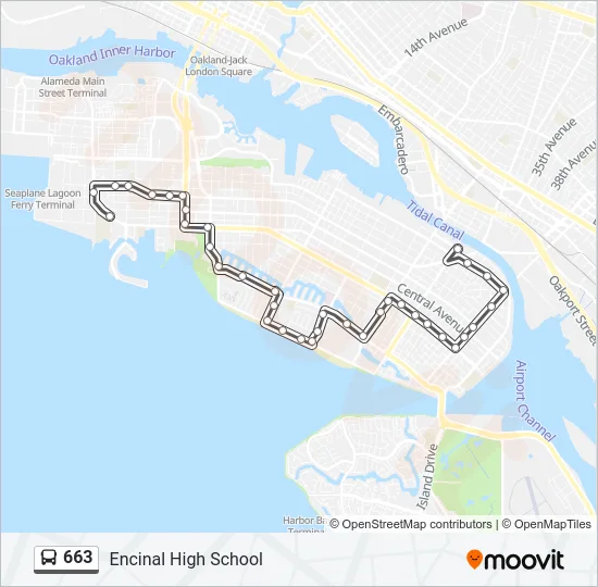 663 Bus Line Map