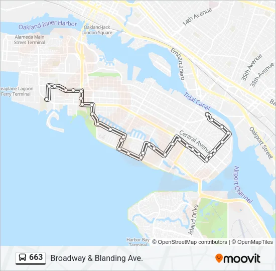 663 Bus Line Map