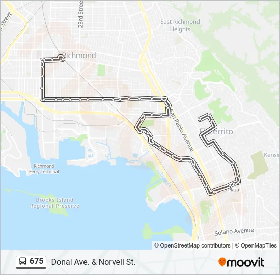 675 Bus Line Map