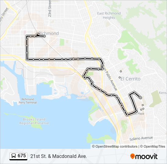 675 bus Line Map