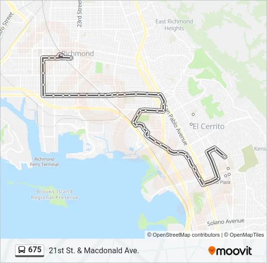 675 Bus Line Map