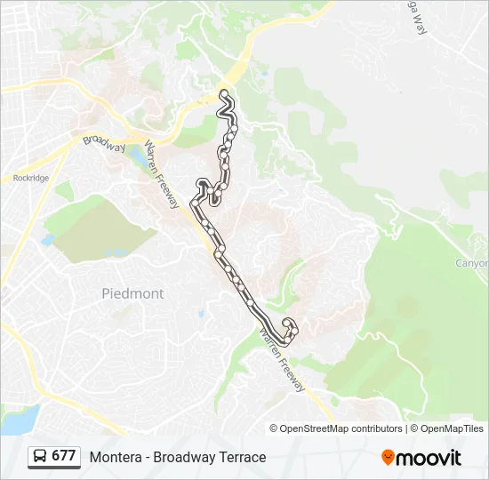 677 Bus Line Map