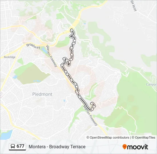 677 Bus Line Map