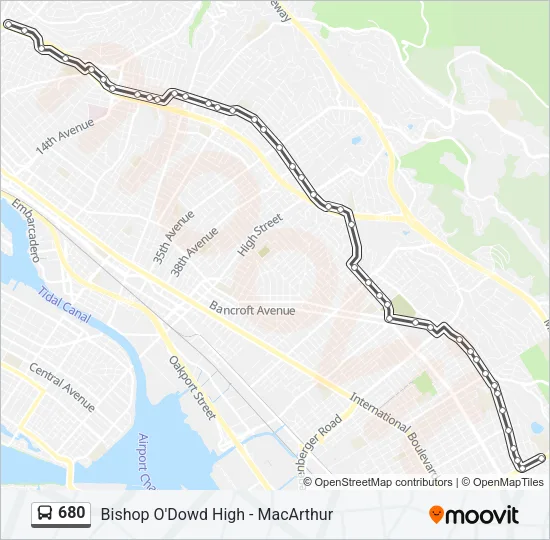 680 Bus Line Map