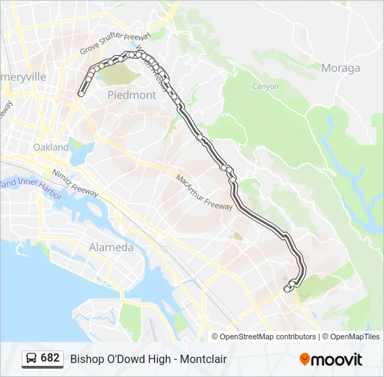 682 Bus Line Map
