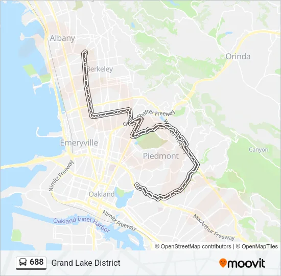 688 Bus Line Map