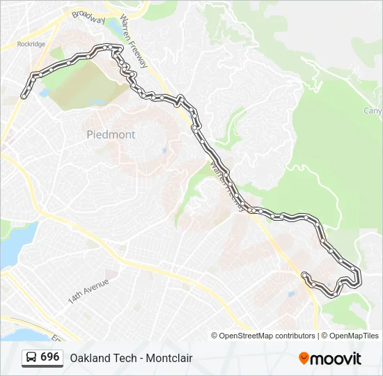 696 Bus Line Map