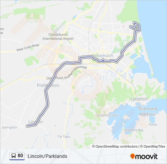 80 bus Line Map