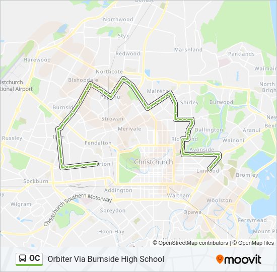 OC Bus Line Map