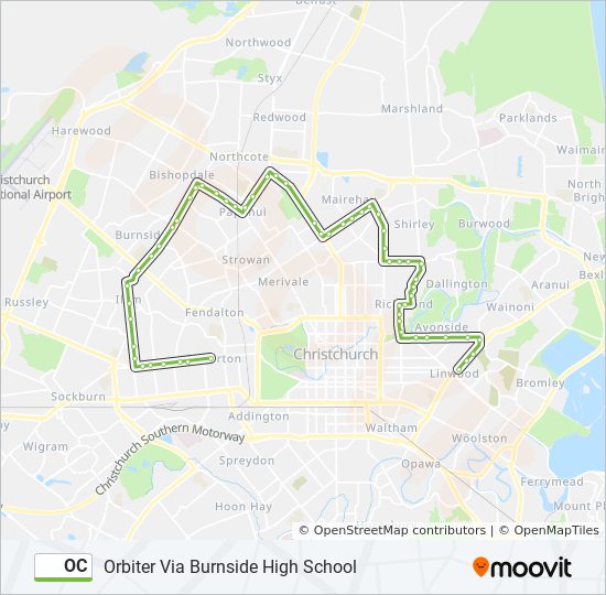 OC bus Line Map