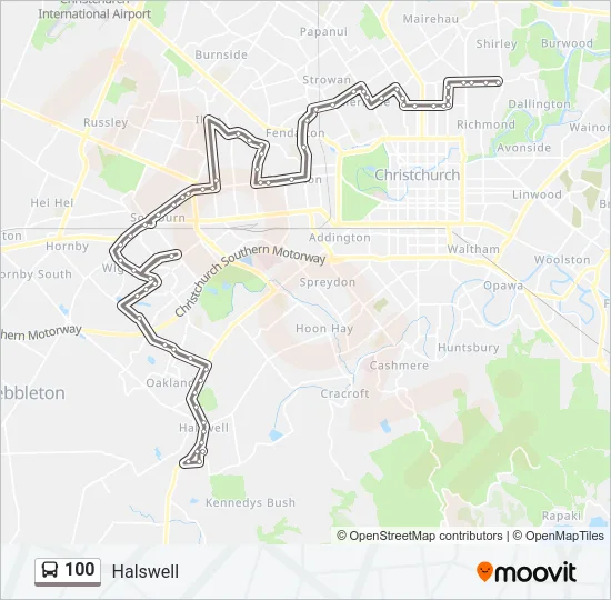 100 Bus Line Map