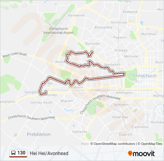 130 Bus Line Map