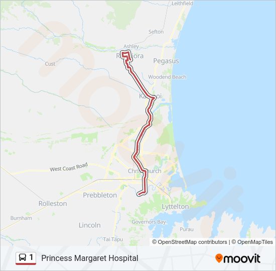 1 Bus Line Map