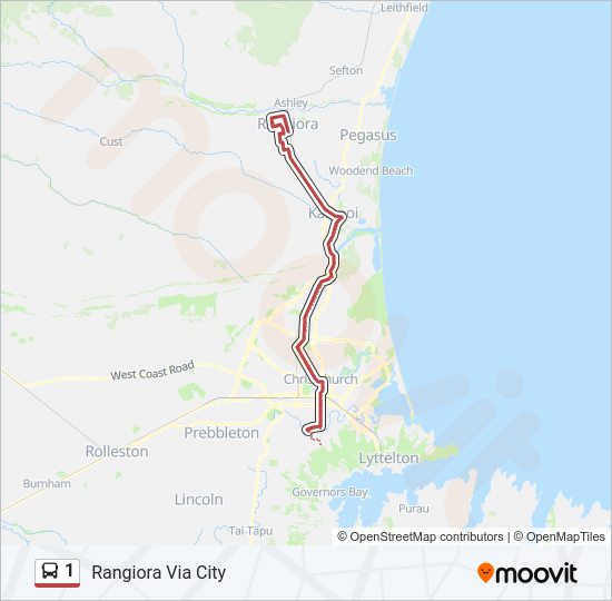 1 bus Line Map