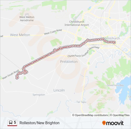 公交5路的线路图