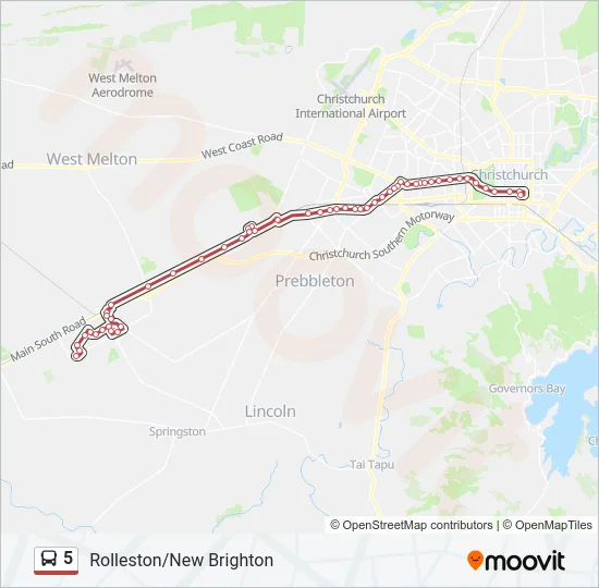 5 Bus Line Map