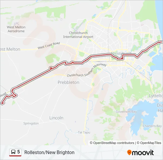 5 Bus Line Map
