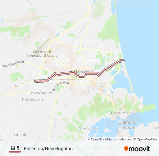 5 Bus Line Map