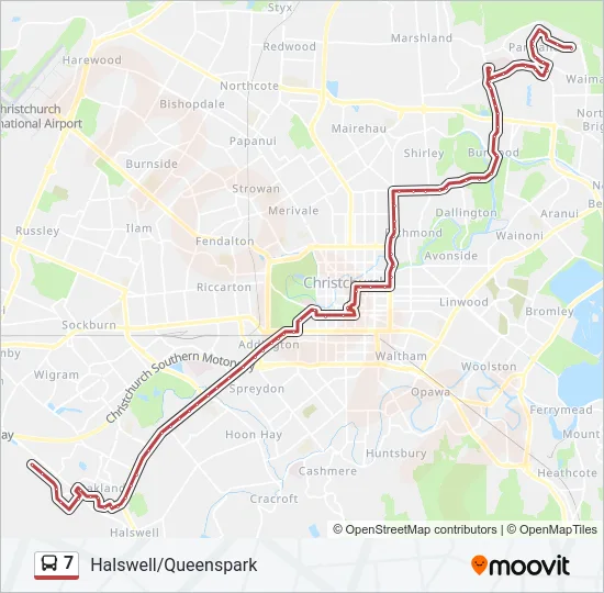 7 Bus Line Map