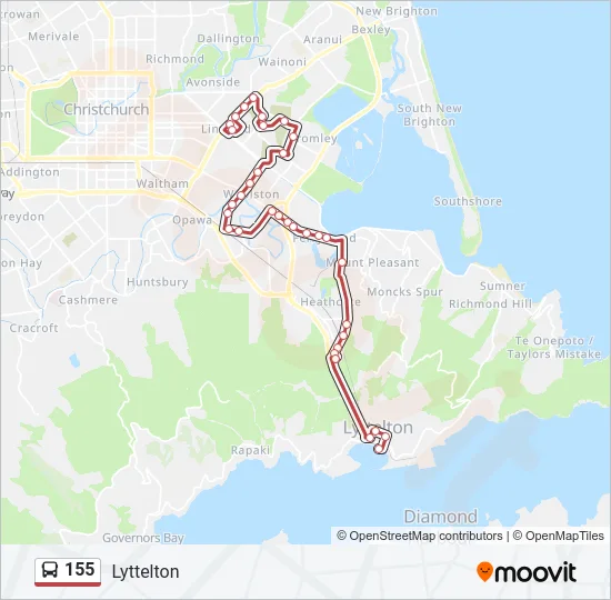 155 Bus Line Map