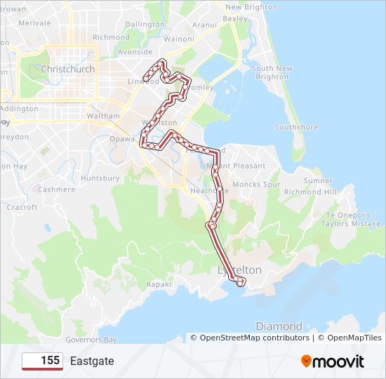 155 bus Line Map