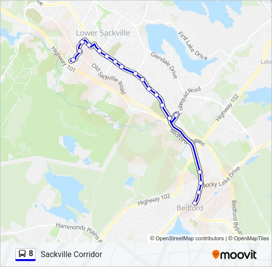 8 Bus Line Map