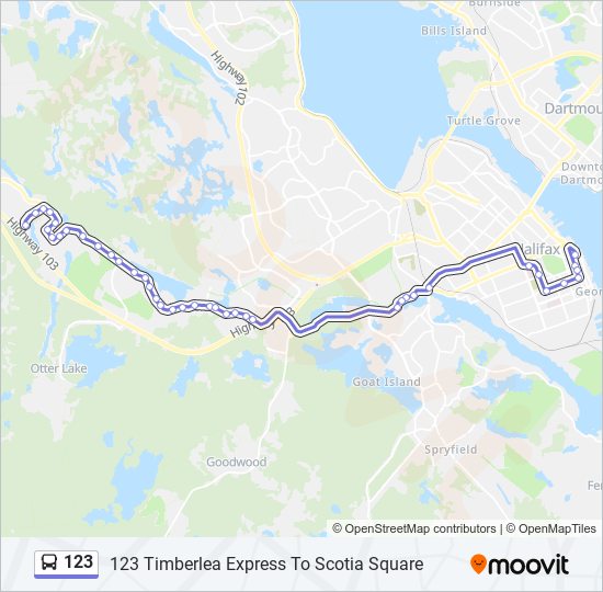 123 bus Line Map