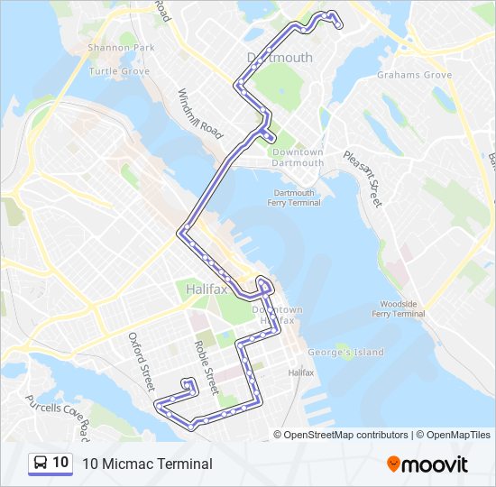 10 Route: Schedules, Stops & Maps - 10 Micmac Terminal (Updated)