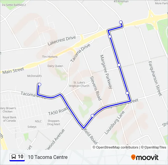 10 Bus Line Map