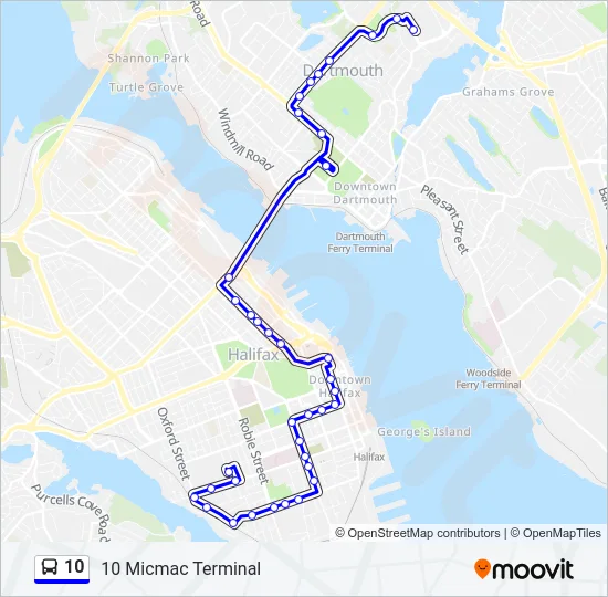 10 Bus Line Map