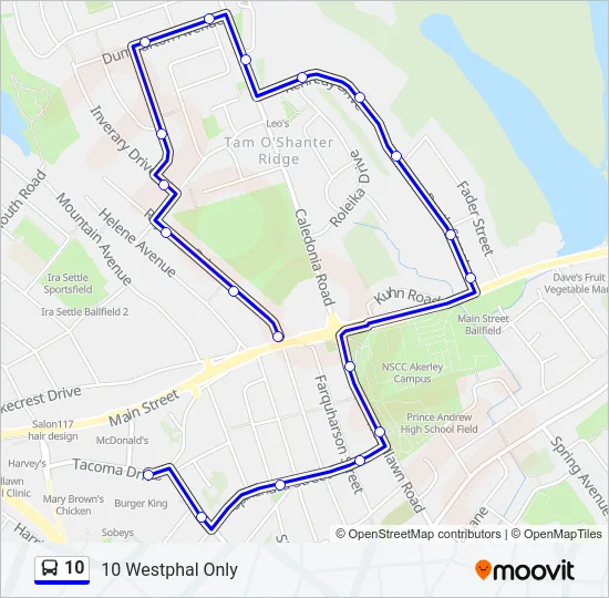 10 Bus Line Map