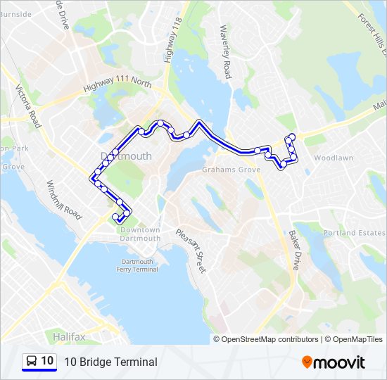 10 bus Line Map