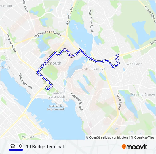 10 Bus Line Map