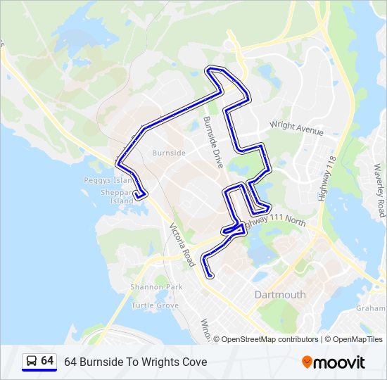 64 bus Line Map