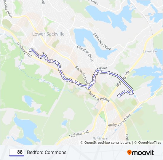 88 bus Line Map