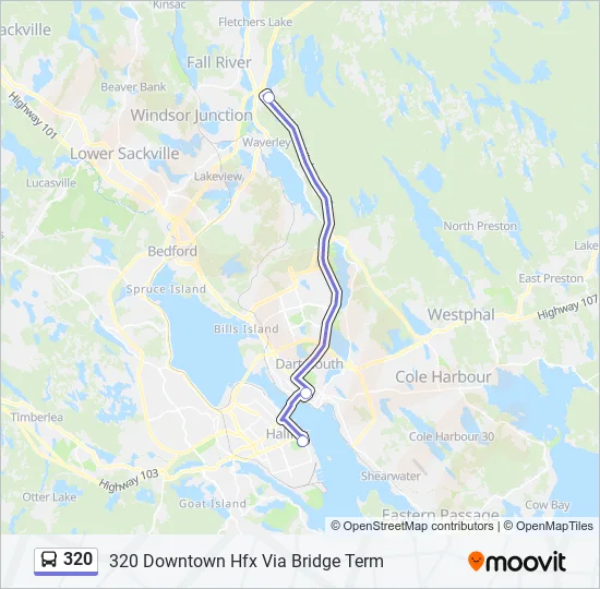 320 Bus Line Map