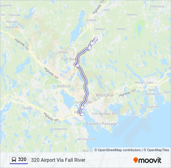 320 Bus Line Map
