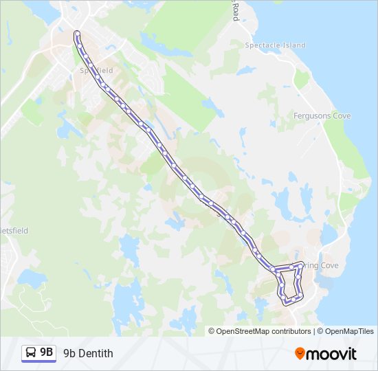 9B bus Line Map