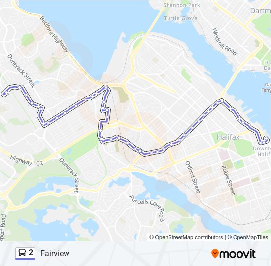 2 bus Line Map