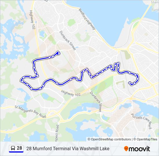 28 bus Line Map