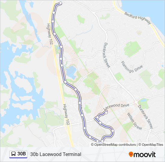 30B bus Line Map