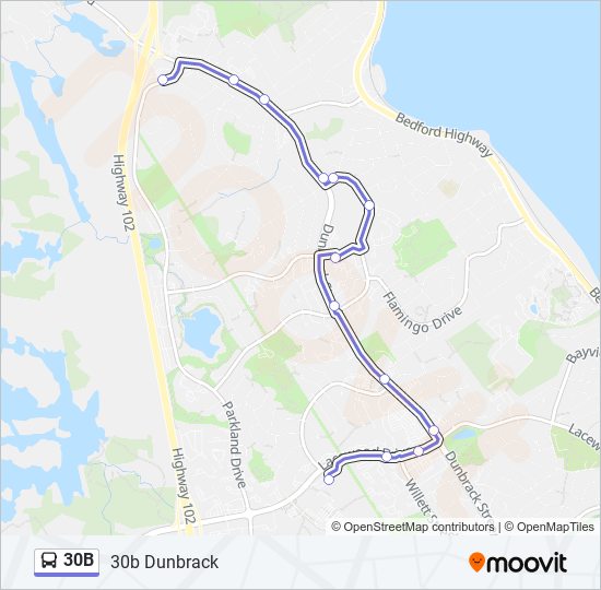 30B bus Line Map