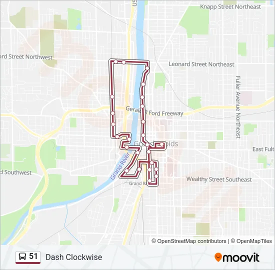 51 Bus Line Map