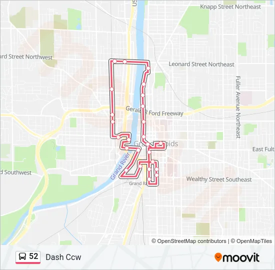 52 Bus Line Map