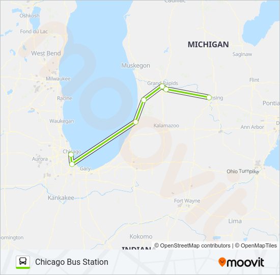 Mapa de FLIXBUS 2552 de autobús