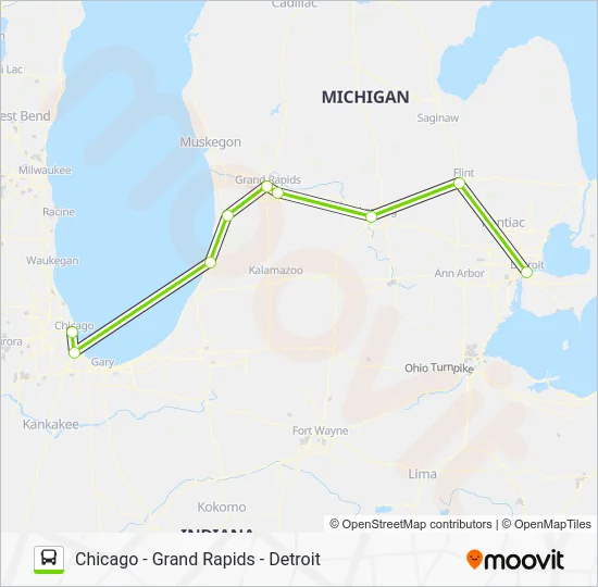 FLIXBUS 2552 Bus Line Map
