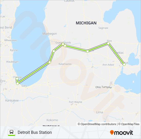 FLIXBUS 2552 Bus Line Map