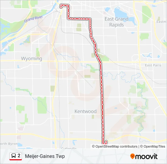 2 Bus Line Map