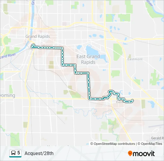 5 Bus Line Map