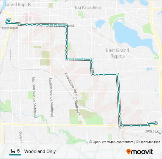 5 Bus Line Map